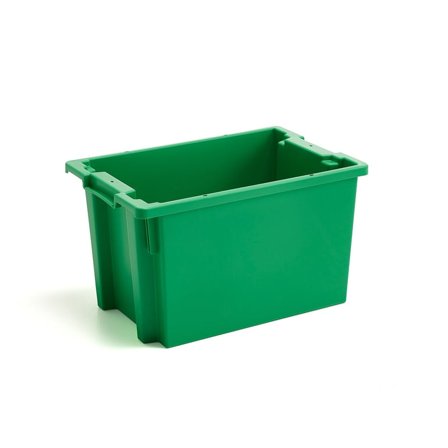 Plastic box SPENCE, stackable, 600x400x350 mm, 59 L, green