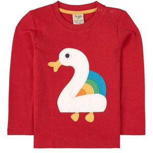Kids - Frugi Tango Red/Duck Magic Number T-shirt 2-3 years - Tops - 2-3 years - Red