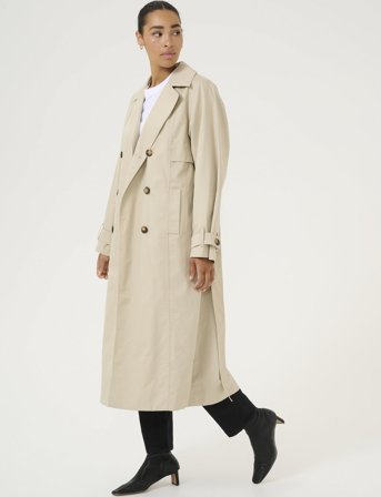 Kaffe Kapatricia Trench Coat - Beige - 42