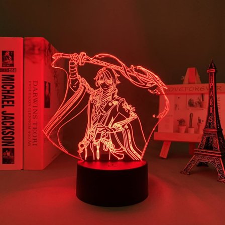 WJ LED-ljus Genshin Impact för barnrumsdekor födelsedagspresent heminredning Genshin Impact 3D-lampa spelrum