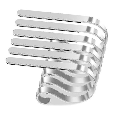 Julmetallkrok Julstrumpe krok spis dekoration liten krok metall bordsdekoration krok (silver) (6 stycken)