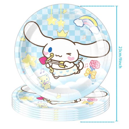 10 st Cinnamoroll Tallrikar 23 cm Festartiklar Födelsedagsdekorationer