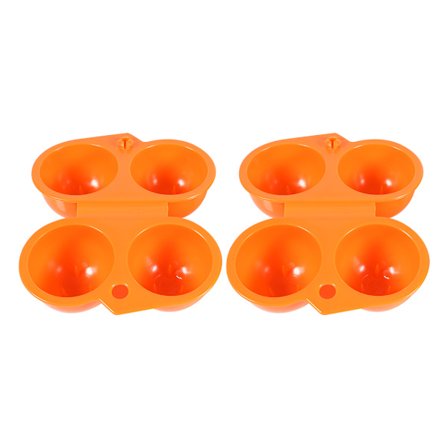 2 stk. æggeopbevaring til køkken, sammenklappelig, bærbar beholder til udendørs brug, orange