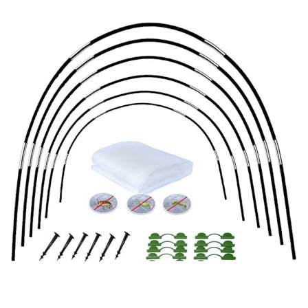 18 stk. net drivhusbuer sæt have drivhusbue dyrkning tunnelbuer til drivhustunnel have tunnel støtteramme (2x6m) KLB