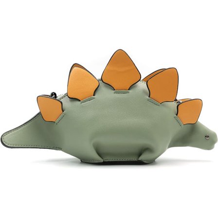 Dinosaur Skulder Vesker, PU Stegosaurus CrossBody Veske for Jente Kvinner