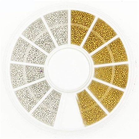 Neglekunst Kaviar, Gull Sølv Perler 3D DIY Punk Nagle Edelstener Manikyr Perler Juveler Dekorasjon for Kvinner Manikyr