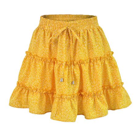 Flickor Kvinnor Flouncing Strandkjol Högt Flouncing Midja Tjejer