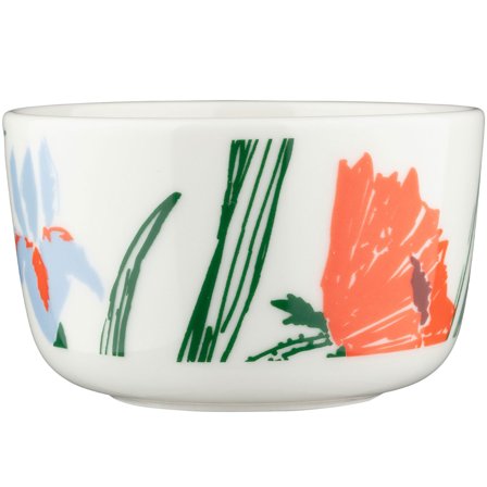 Marimekko Puutarhakutsut skål 2,5 dl' - 'Hvit/grønn/oransje
