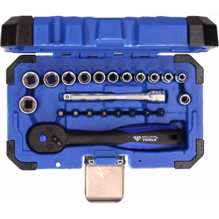 Brilliant Tools Hylssats 23 Delar 1/4" Stål