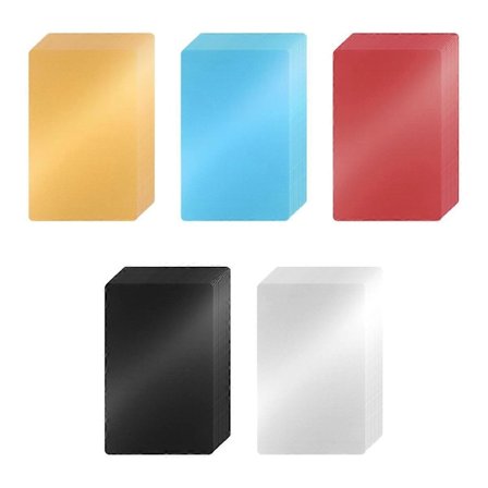 100 stk. metallgraveringsblanketter fargerike aluminiumsplater lasergravering visittkort DIY gavekort