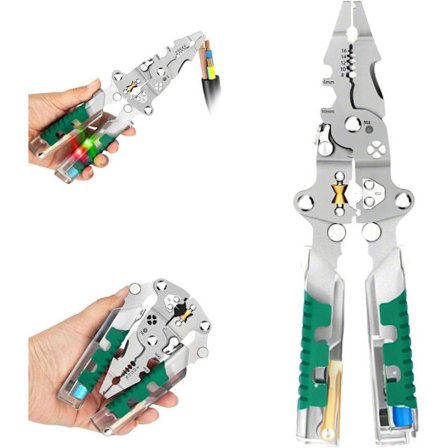 Elektrisk Tang & Afisoleringstang 18-i-1 Foldbar Skruetrækker med Spændingstester til Kabler