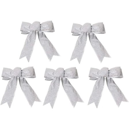 5 stk Glitrende Juletræsbuer Julegave Bånd f