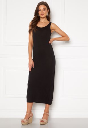 Pieces - Kalli Maxi Tank Dress - Black - Kläder - - Bubbleroom