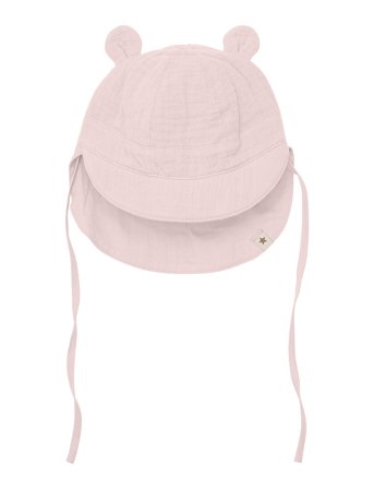 Summer Hat Ears Muslin Pink Huttelihut