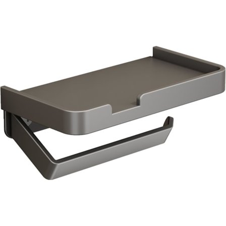 Itseliimautuva WC-paperiteline hyllyllä, seinään kiinnitettävä alumiininen WC-paperiteline, WC-paperiteline säilytyshyllyllä