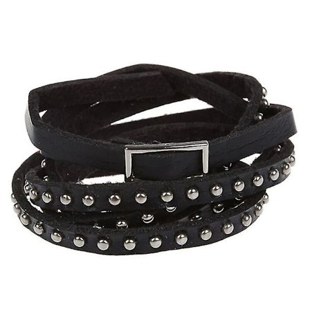 Unisex Punk Rock -monikertainen naula-ranneke musta