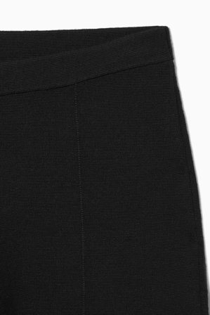 COS Women's Slim-Fit Knitted Trousers in Black