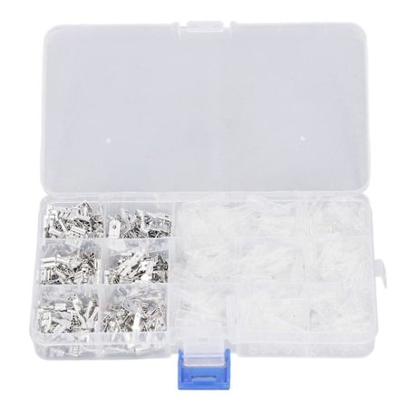 480 st Kabelskor Hane Hona 2.8mm 4.8mm 6.3mm Koppar Förtennade Kabelanslutningar med Isolering