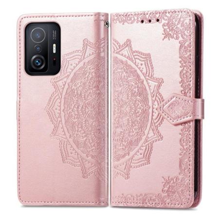 Xiaomi 11t / 11t Pro Fodral Läder Mandala Roséguld