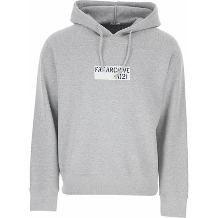 Fay, Sweatshirt with hood Grijs, Heren, Maat:XL