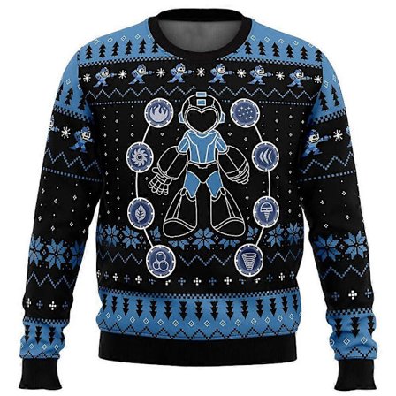 Mega Man Mega Jul Ful Jultröja Present Jultomte Tröja Herr 3D Sweatshirt Och Topp Höst Och Vinter Kläder