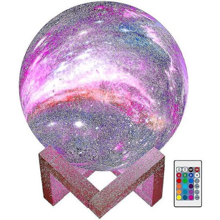Moon Lamp Kids Night Light Galaxy Lamp 5.9 Inch 16 Colors Led 3d Star Moon Light, Remote Touch Control Usb Rechargeable Gift For Baby Girls Boys Bir