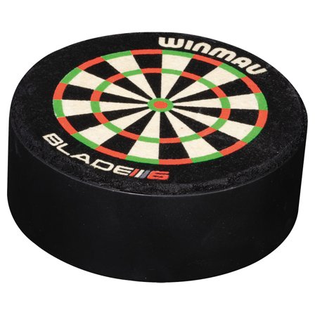 Winmau Blade 6 Dart Dock Accessories for Darts Storage, Safe Dart Holder, Miniature Dartboard, Black/Red/Green, 1 pc