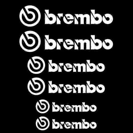 6 stk. bilbremsekaliper klistremerke for Brembo reflekterende bokstaver kjøretøydekal Zzj