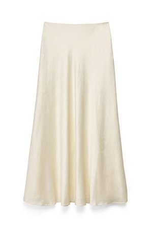 NA-KD Crinkle Bias Cut Maxi Skirt - Lange nederdele - Råhvid - EU 34