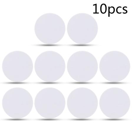 25 mm/1 tommer hvide NTAG215 PVC-kort NFC runde tags Hurtiglæsning til NFC-aktiverede mobiltelefoner og enheder 10 stk.