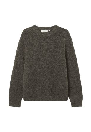 Carin Wester Tröja i ull- och alpackamix LANA Stickat Brun XS