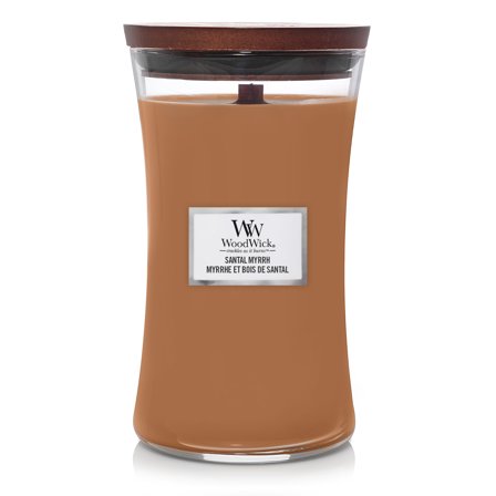 Woodwick Hourglass Candles Santal Myrrh 609g - Candela Profumata