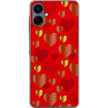 Kompatibelt Mobilskal till Samsung Samsung Galaxy A06 GoldenHearts