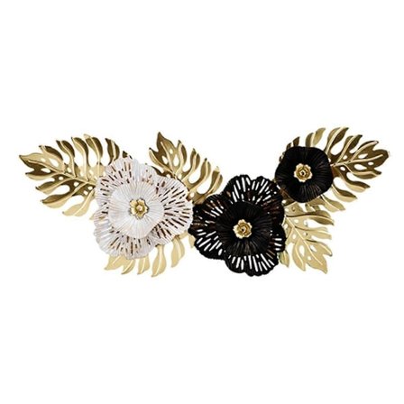 Lehdet Metallinen Seinäkoriste Seinäveistos Koriste Ylellinen Rauta Ripustettava Taideteos Vuosipäivälahja Olohuoneeseen Kotiin, B