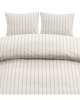 King size pussilakanasetti Saga raidallinen 3-osainen beige