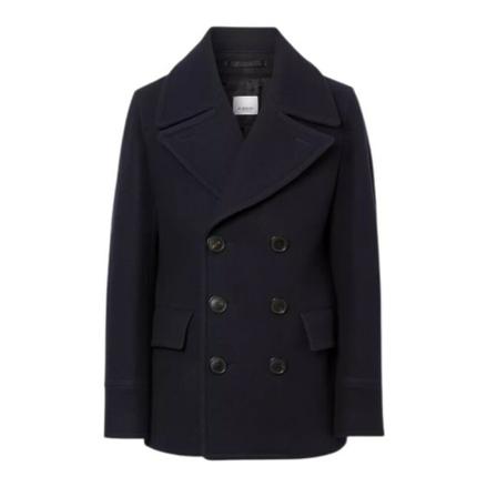 Burberry Double-Breasted Coats Blå, Herre Uldfrakker