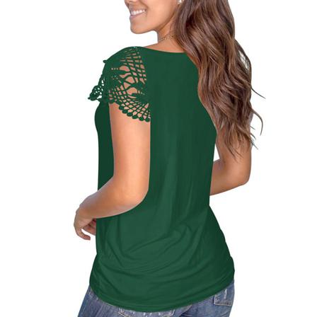 Kortärmad T-shirt För Kvinnor Med V-ringad Toppar