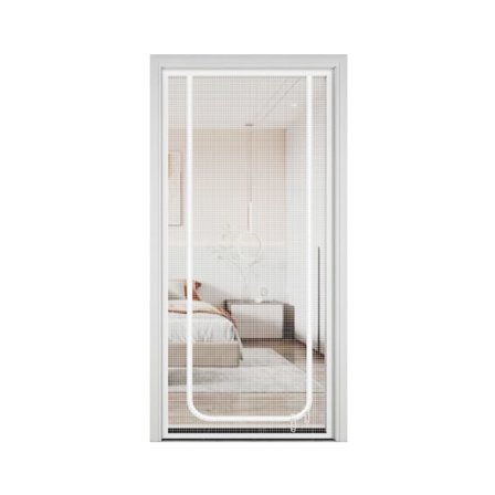 Kattedør med lynlås til gardiner for at forhindre katte og hvalpe i at løbe ud af døren