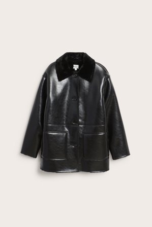 Kappahl | Kurtka z imitacji skóry | Czarne