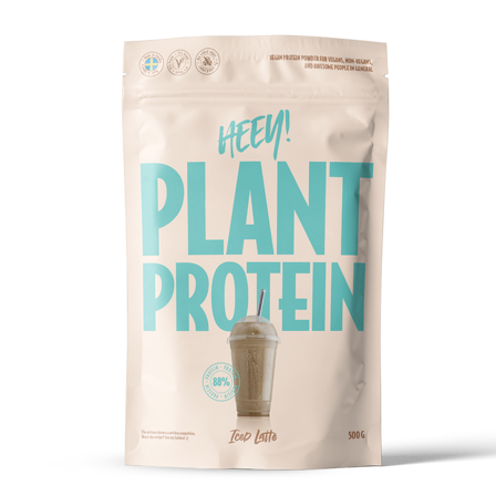 Vegansk protein Heey! Veganskt Protein 500 g, Islatte - Bodyman.dk