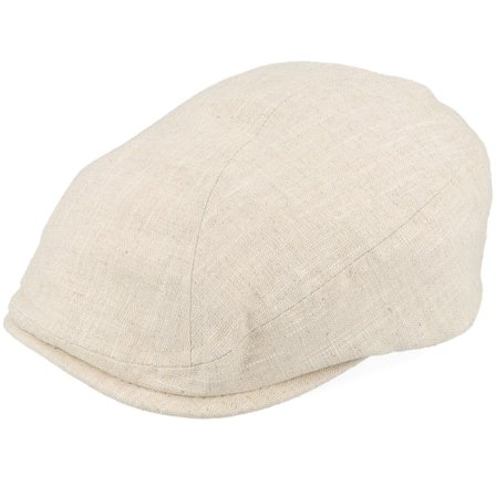 Upfront - Alfred Sixpence Off White Flat Cap Flatcap Beige Cap - @ Hatstore