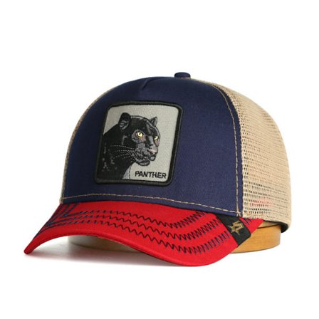 Black Panther Mesh Keps Baseball Keps Trucker Cap Kungsblå/Röd