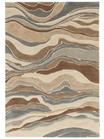 Marble 160X230 Grau/Beige Wollteppich