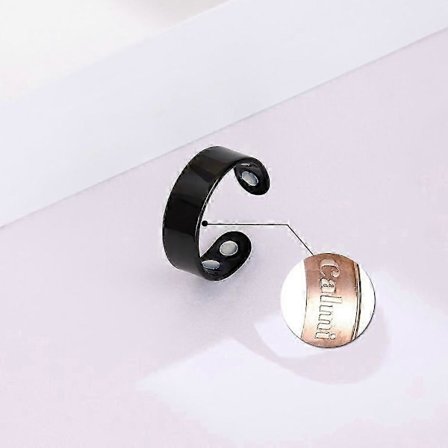 Cross Border Ruostumattomasta teräksestä valmistettu magneettisormus, kaiverrettu Calmi magneettinen avoin kuorsauksenestosormus, meditaatio, 