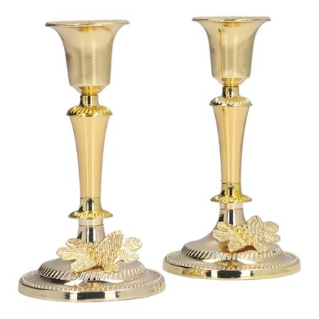 2 stk metall lysestake god stabilitet multifunksjonell europeisk enkel lysestake lang holder for hjemmedekor gaverM