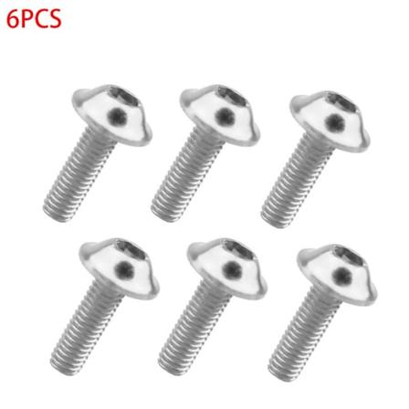 6 stk motorsykkelbolter skruer bolter skruer SILVER Silver