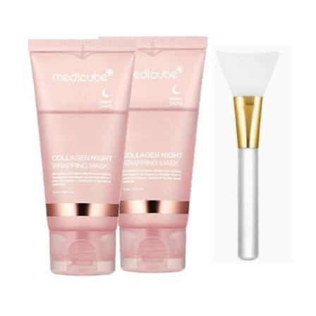 1-3X Medicube Collagen Natmaske KOREANSK Glas Hud Rutine