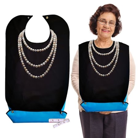 Voksne hakelapper for eldre vaskbare, klesbeskyttere vanntette og gjenbrukbare hakelapper for voksne for å spise Ad [db]