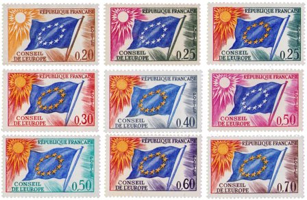 Frankrig 1963-1971 - Tjenestemærker YT 27-35 - Postfrisk