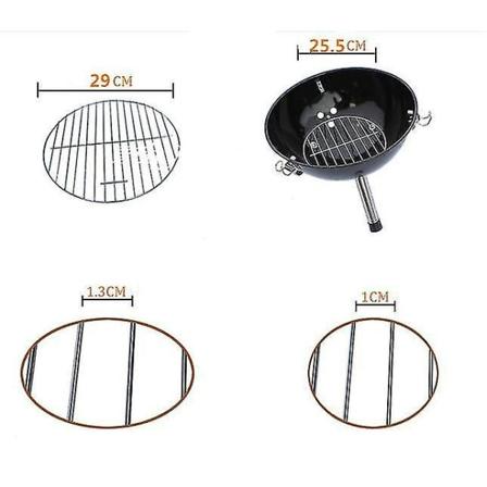 Brettsjågrill, rund, brettbar, innendørs og utendørs